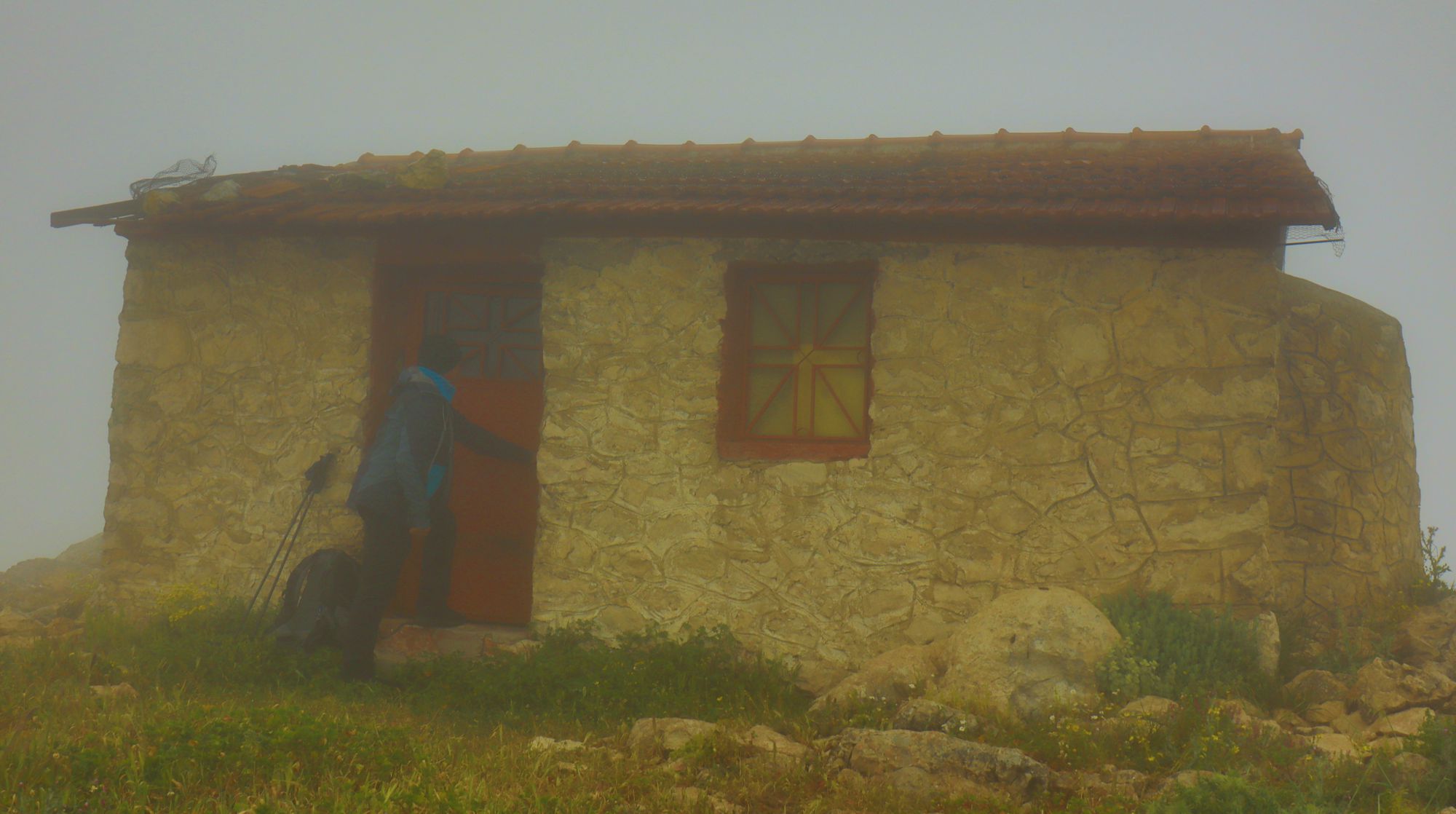 Agiolias chapel in the mist