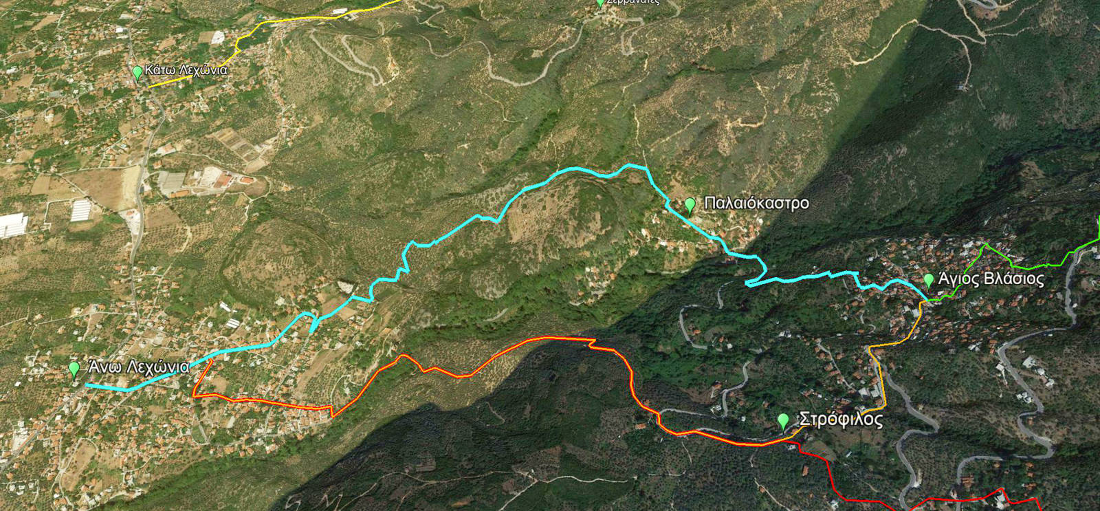Δυτικό Πήλιο topoguide: Άνω Λεχώνια-Παλαιόκαστρο-Άγιος Βλάσιος