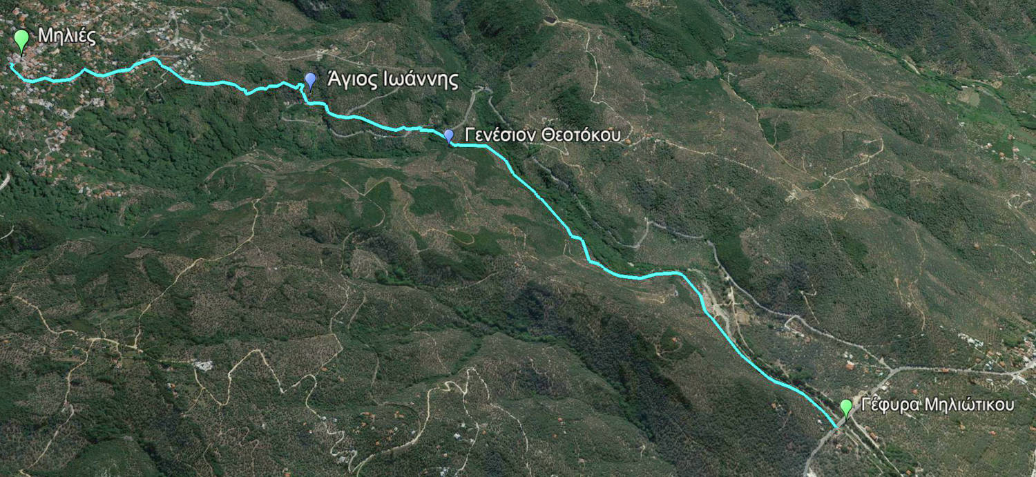 Δυτικό Πήλιο topoguide: Μηλιές-Καλά Νερά από Άγιο Ιωάννη και Παναγιά